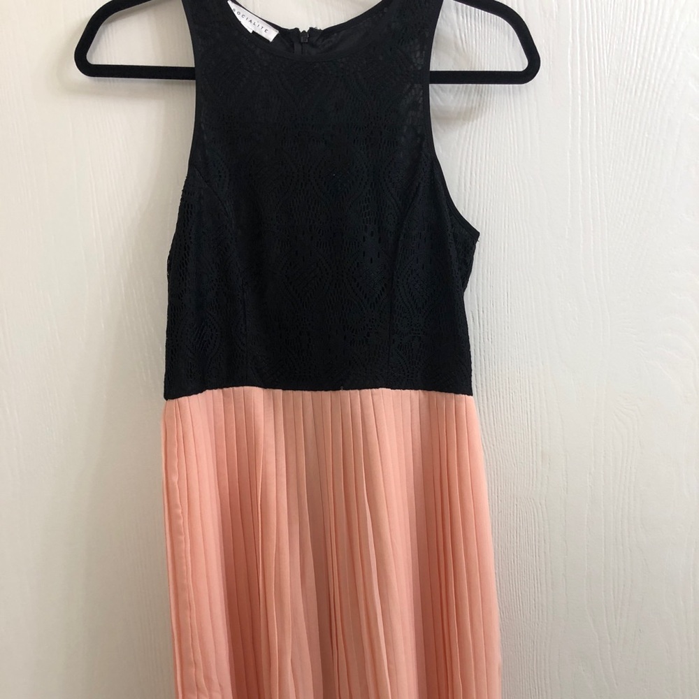 Pink and Black Dress